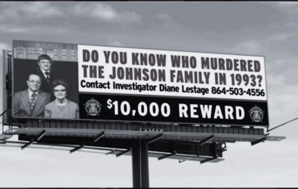 Johnson Family Murders billboard